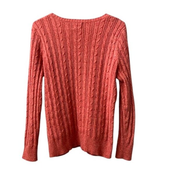St. John's Bay Coral Cable Knit Sweater - Picture 4 of 7